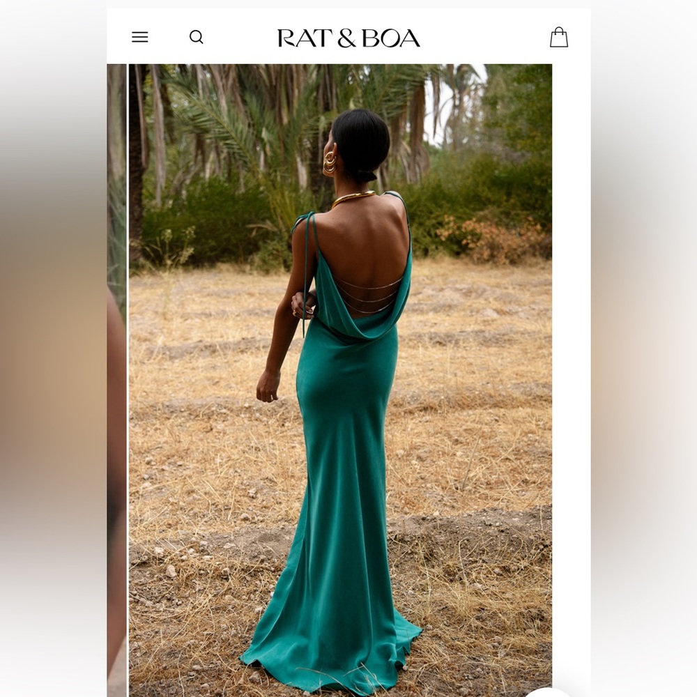 Rat & Boa Ophelia Dress Green, Size Xs